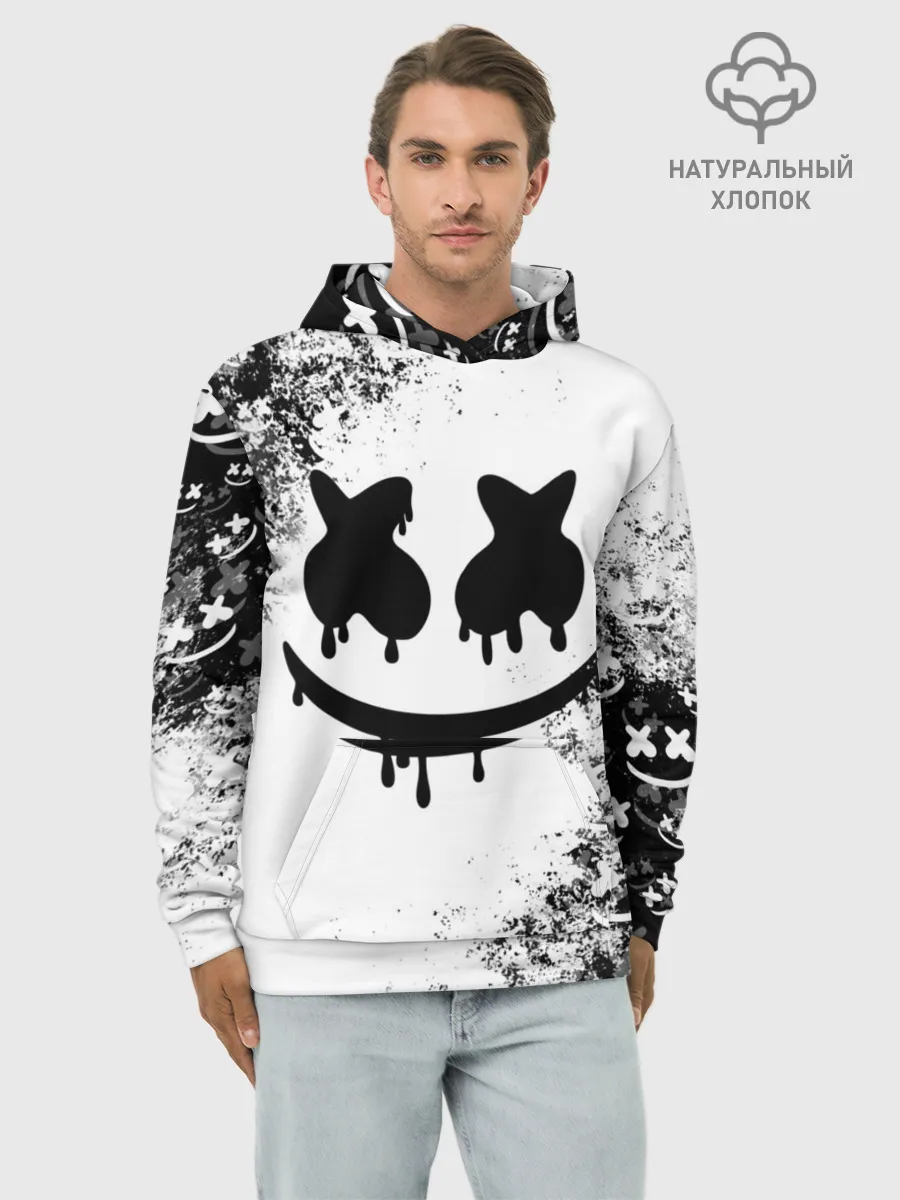 Худи мужской база хлопок / Marshmello