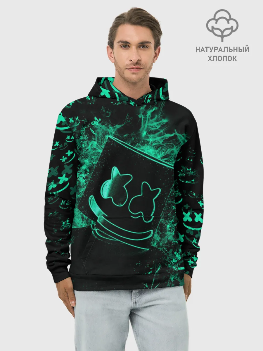 Худи мужской база хлопок / Marshmello