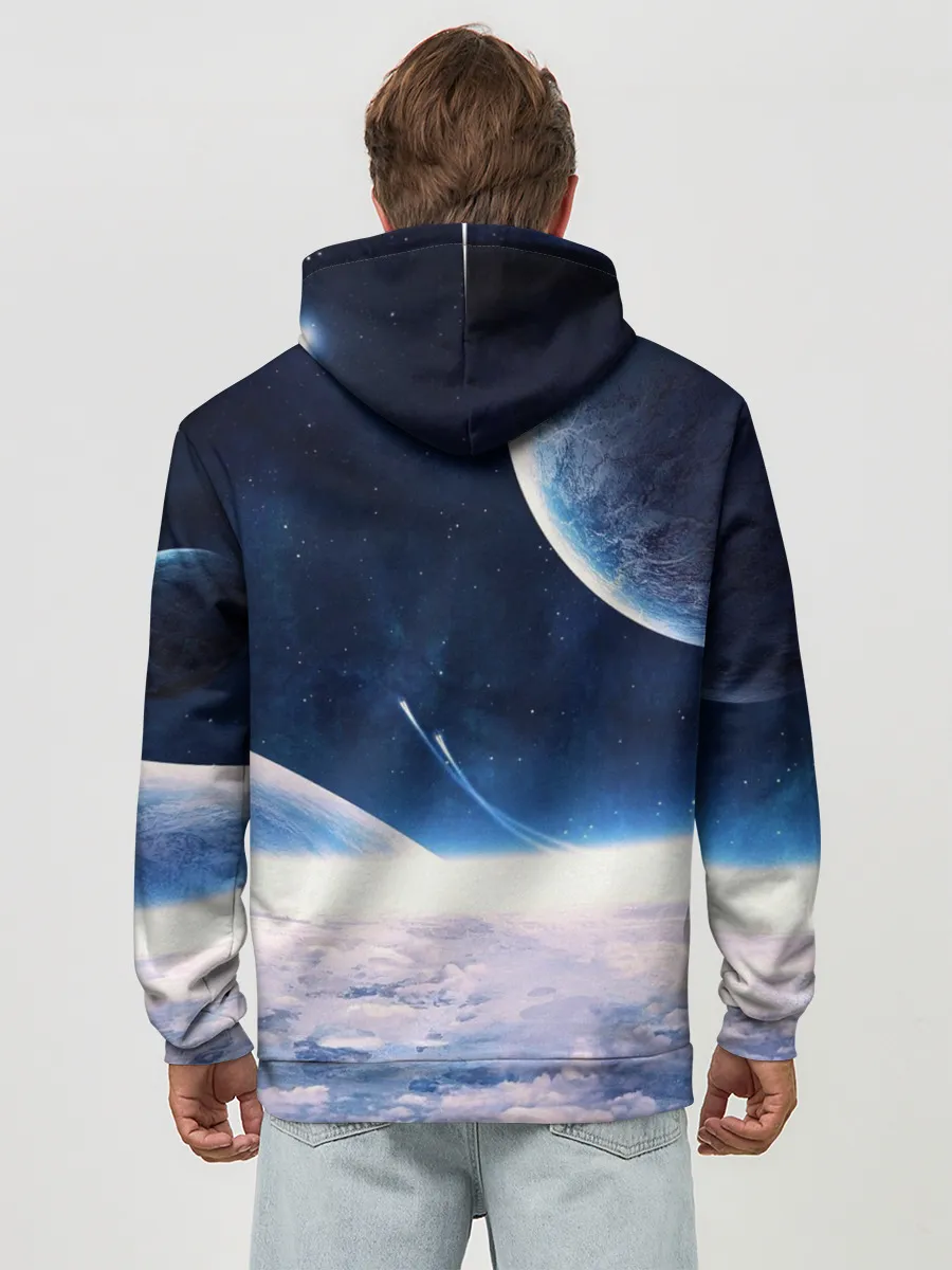 Худи мужской база хлопок / Космос