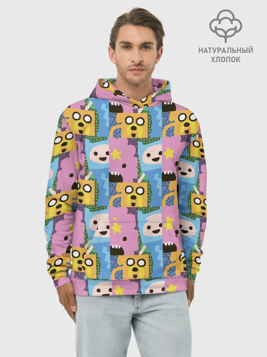 Худи мужской база хлопок / Время приключений