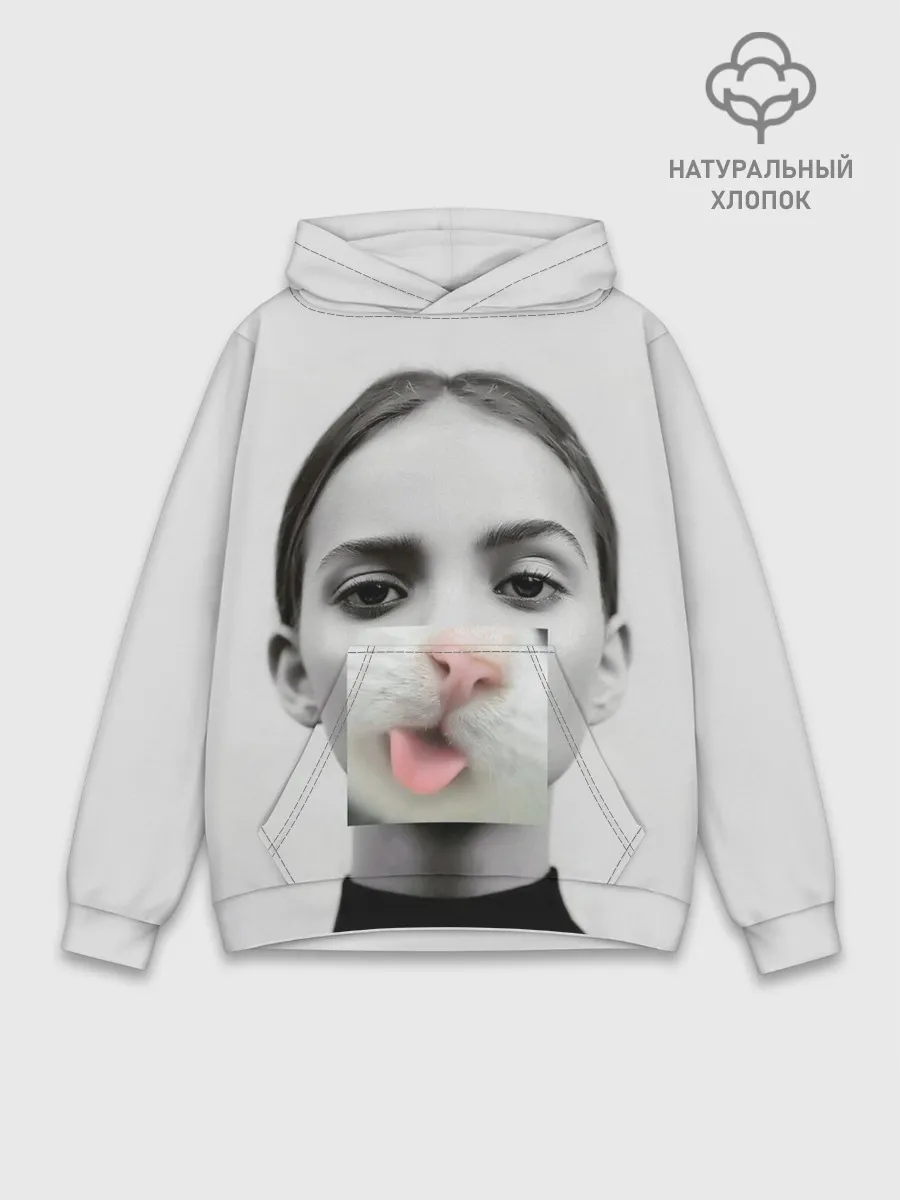 Худи мужской база хлопок / kitty face