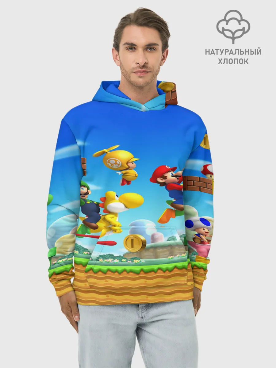 Худи мужской база хлопок / Марио