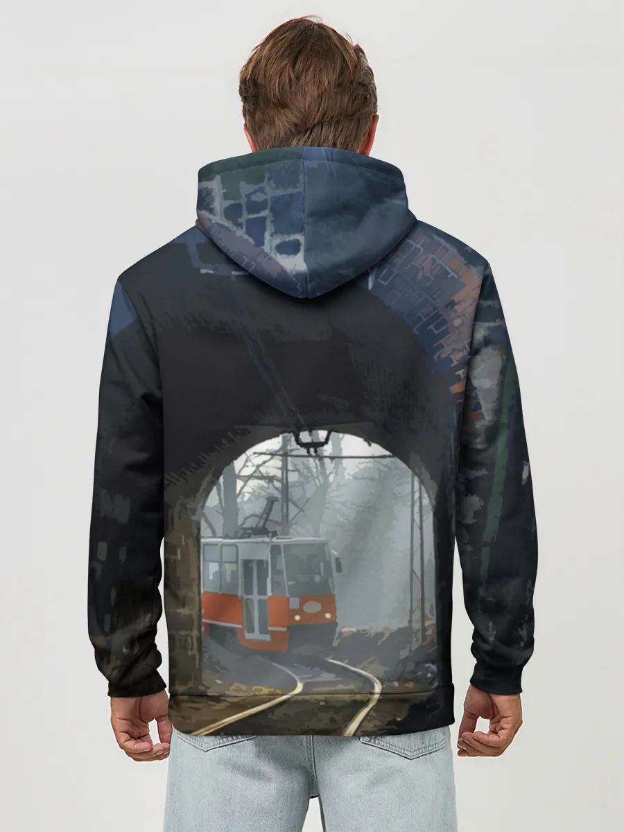 Худи мужской база хлопок / Трамвай