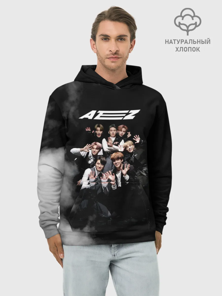 Худи мужской база хлопок / Ateez