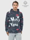 Худи мужской база хлопок / Happy new Year