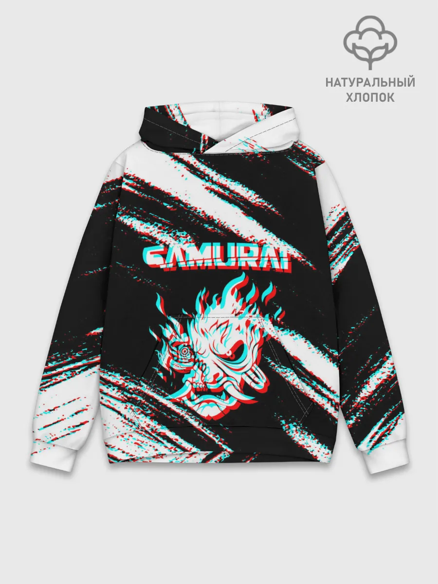 Худи мужской база хлопок / Samurai | Glitch.