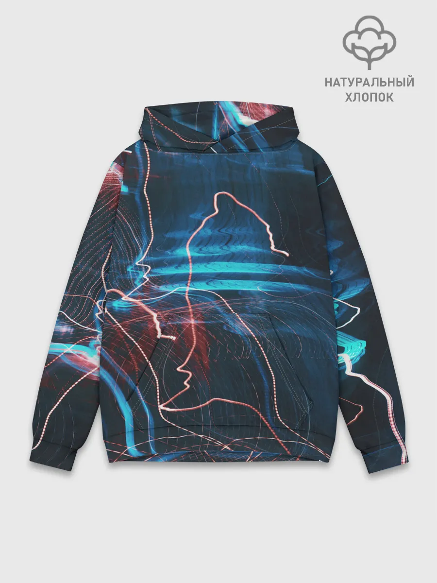 Худи мужской база хлопок / Freeze Light digital art
