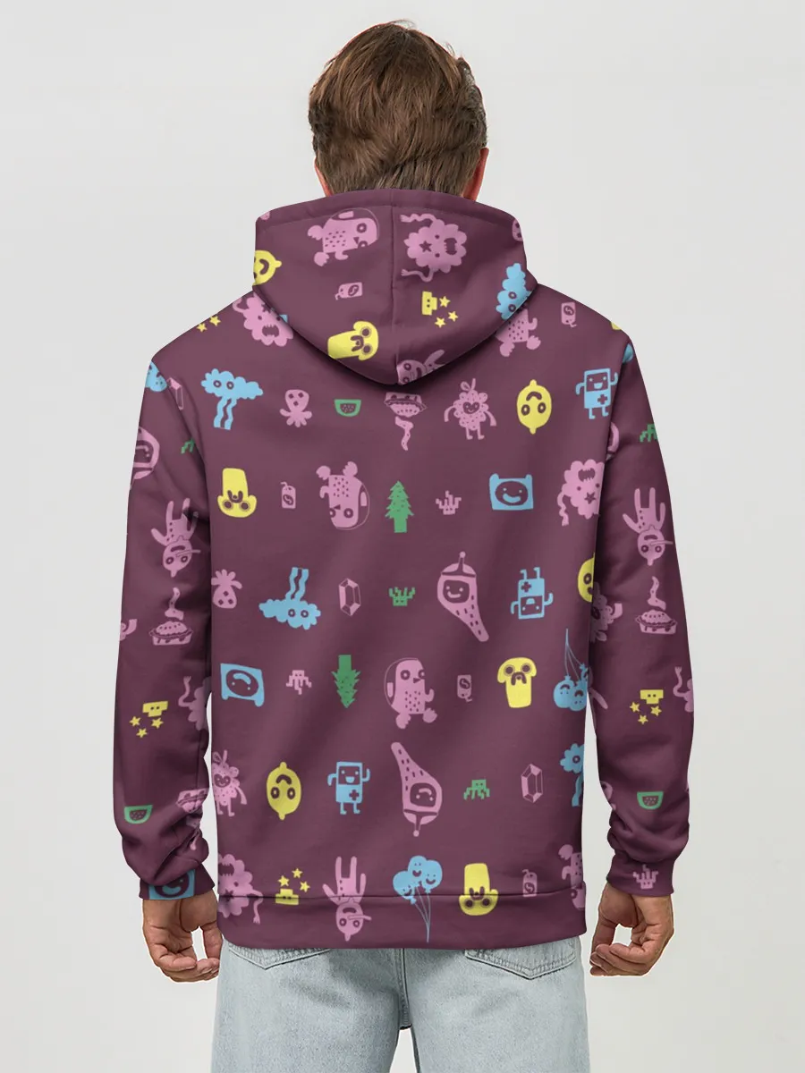 Худи мужской база хлопок / Время приключений Лимонохват