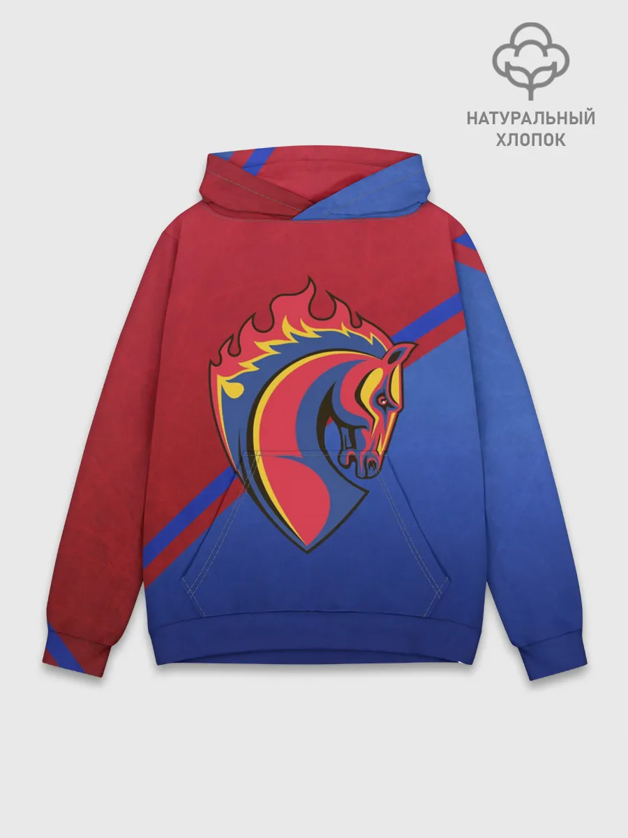 Худи мужской база хлопок / Конь!