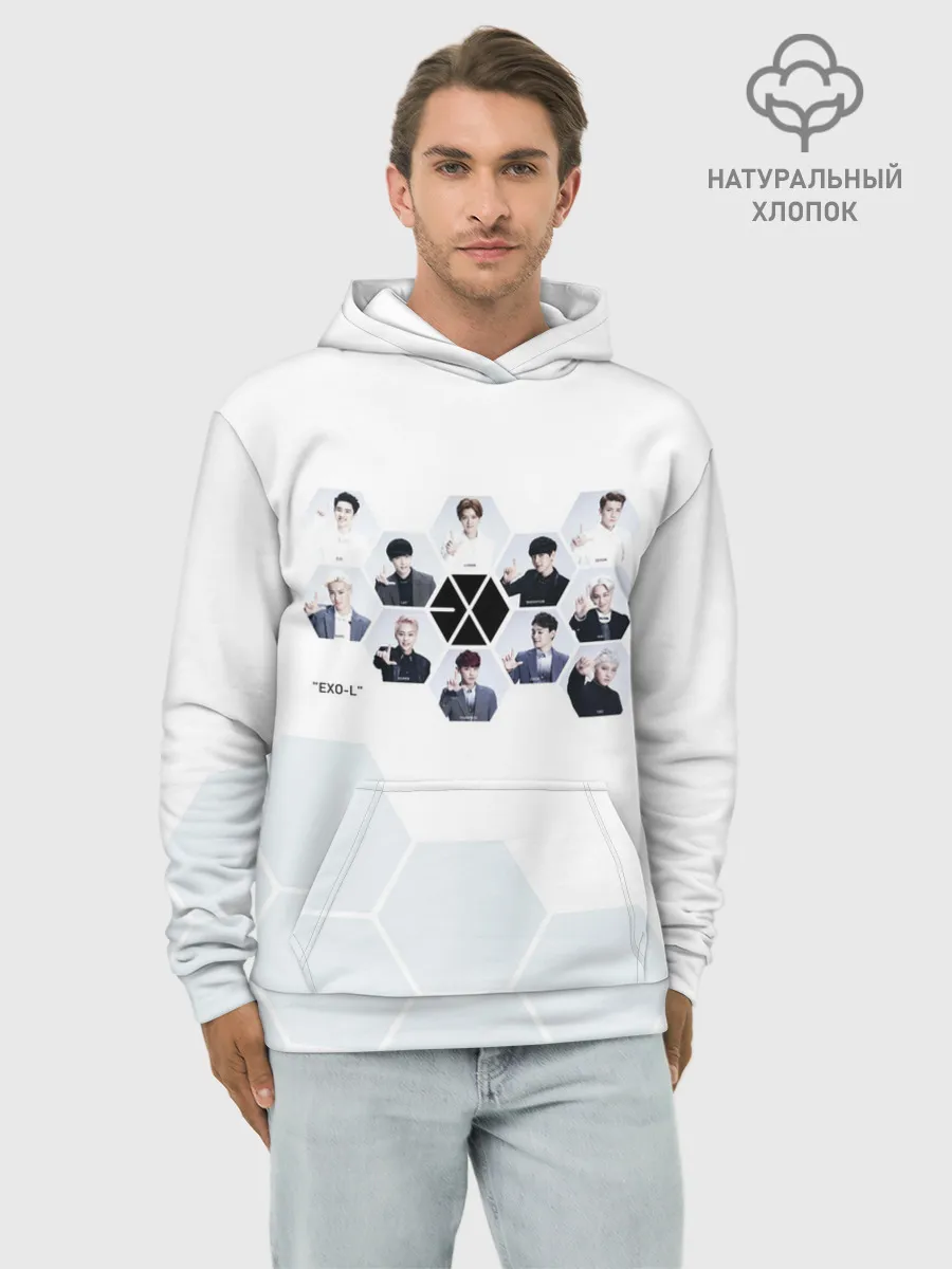 Худи мужской база хлопок / EXO