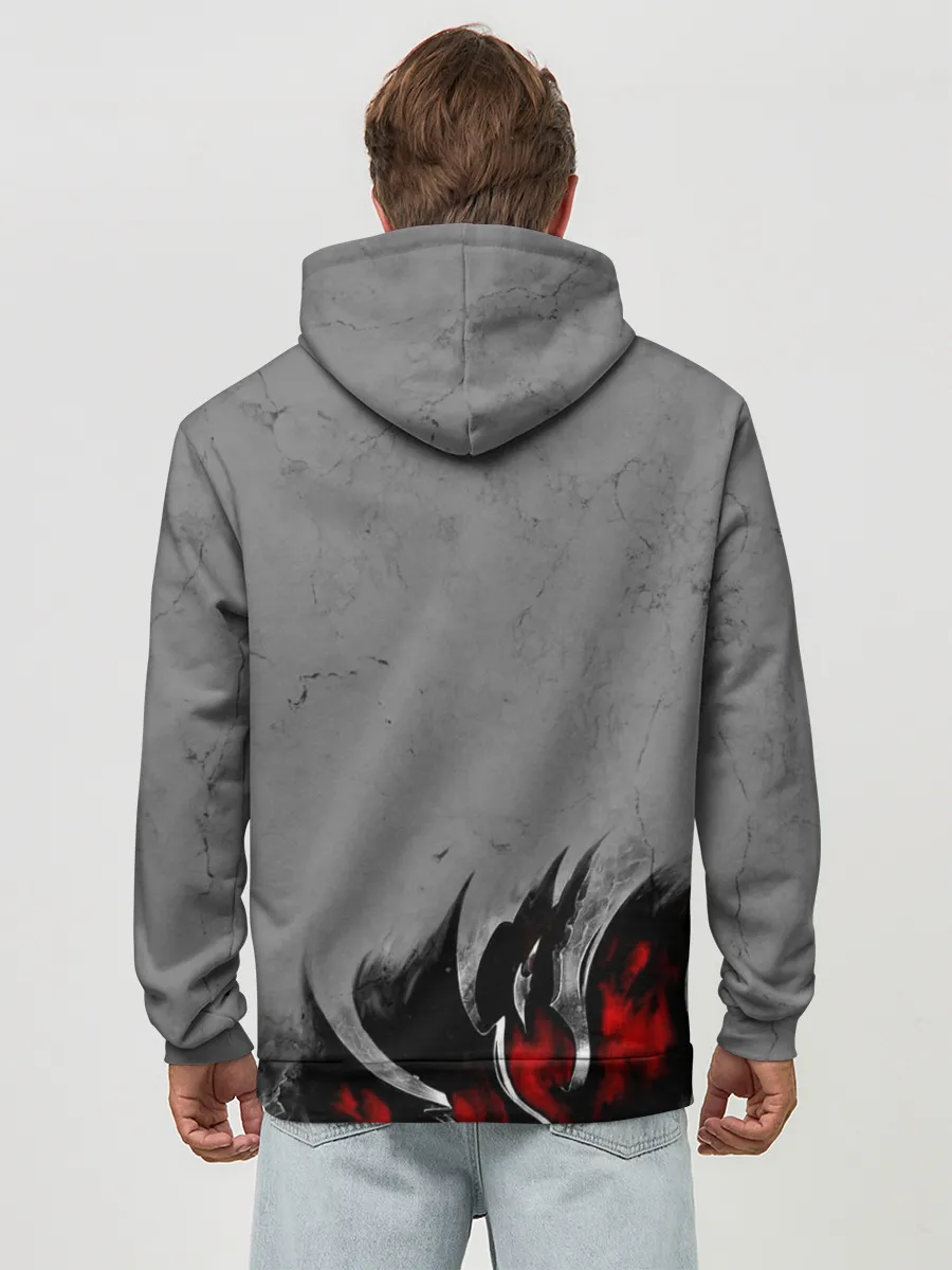 Худи мужской база хлопок / Skull through metal