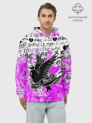 Худи мужской база хлопок / CRY BABY LIL PEEP