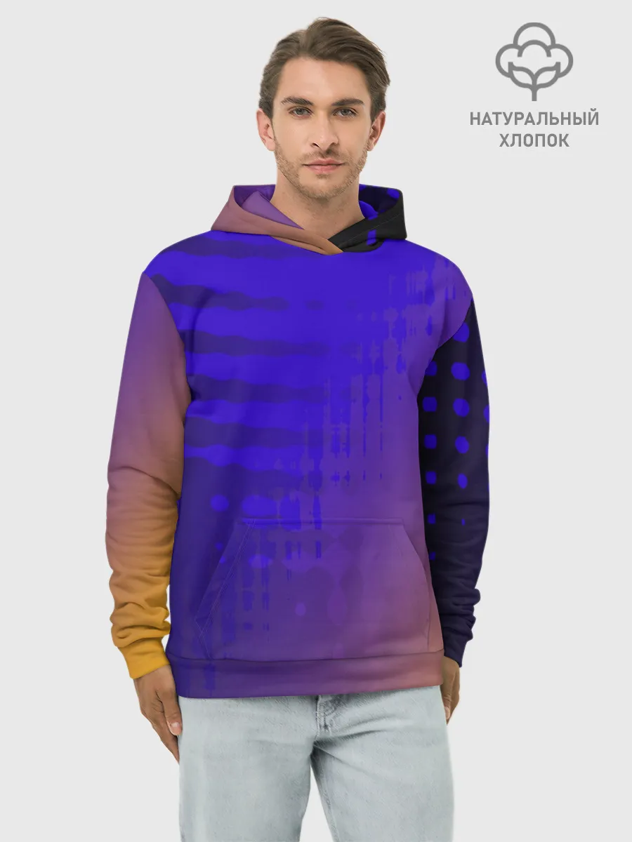 Худи мужской база хлопок / Градиент PRO