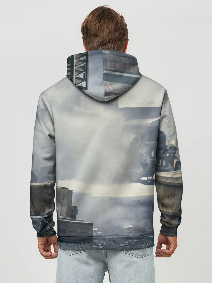 Худи мужской база хлопок / Острые козырьки