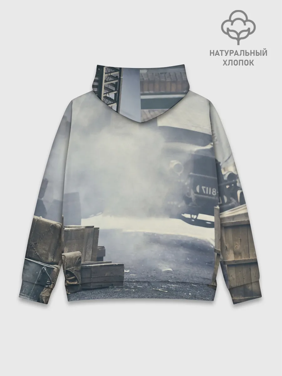 Худи мужской база хлопок / Острые козырьки