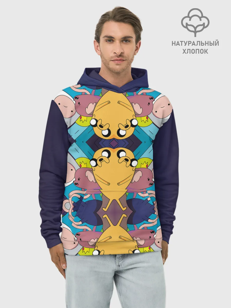 Худи мужской база хлопок / Время Приключений