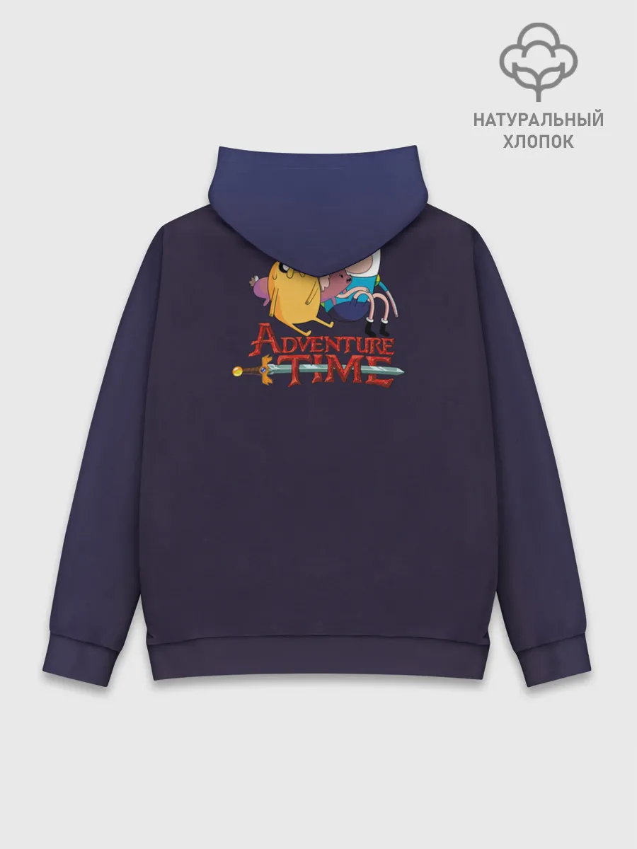 Худи мужской база хлопок / Время Приключений