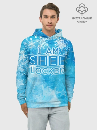 Худи мужской база хлопок / Новогодний Sherlock