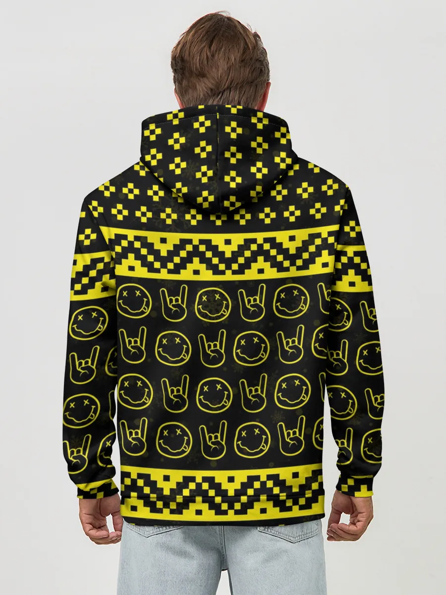 Худи мужской база хлопок / НОВОГОДНЯЯ NIRVANA