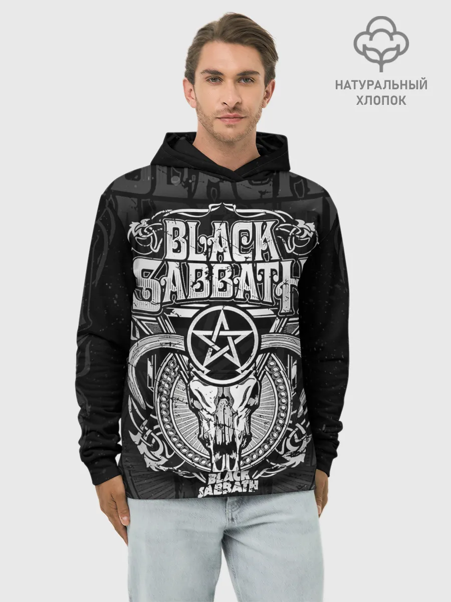 Худи мужской база хлопок / Black Sabbath