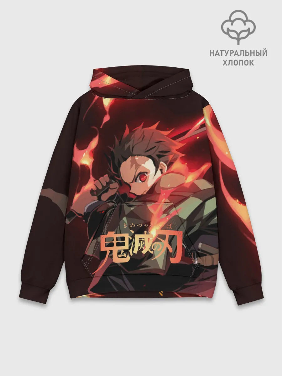 Худи мужской база хлопок / Клинок рассекающий демонов