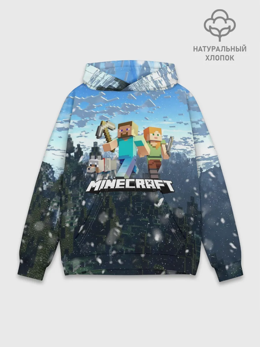 Худи мужской база хлопок / Minecraft / Майнкрафт