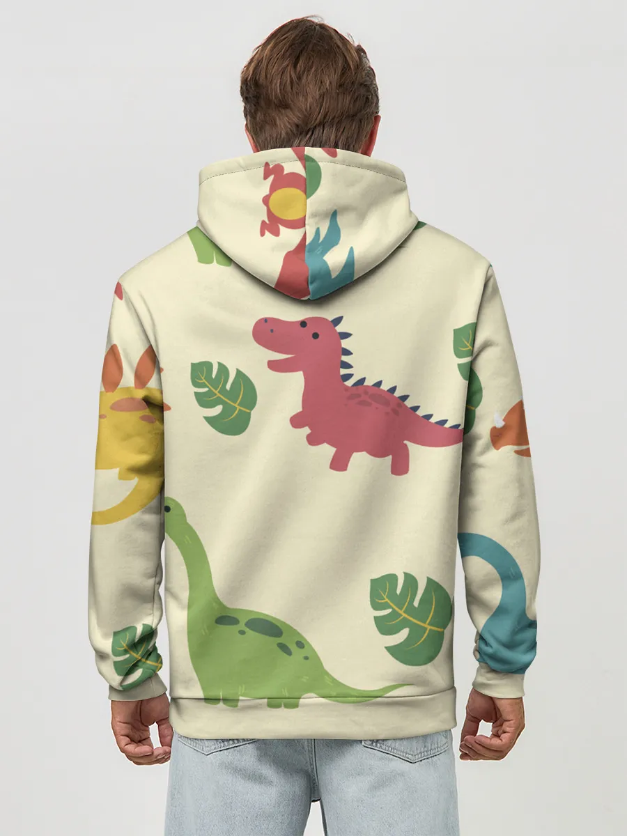 Худи мужской база хлопок / Динозаврики