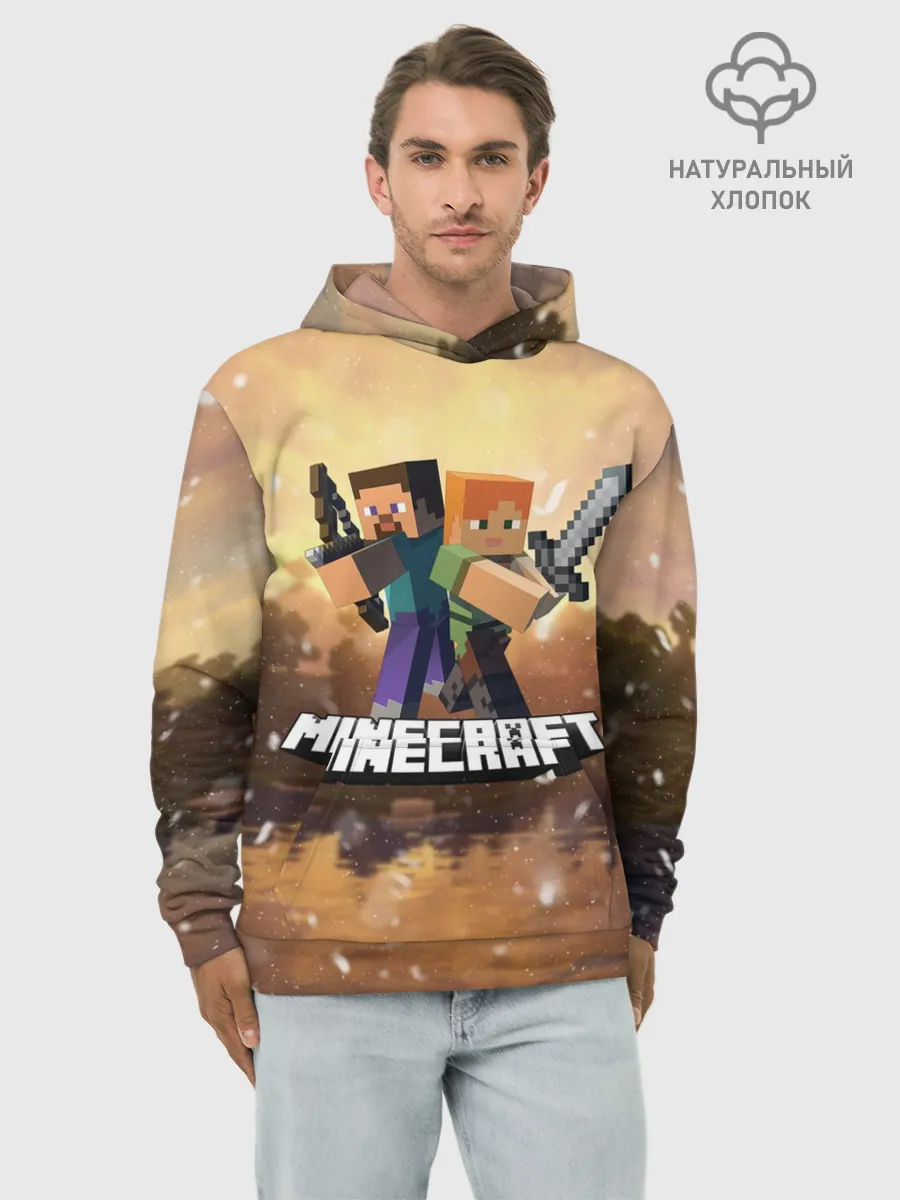 Худи мужской база хлопок / Minecraft / Майнкрафт