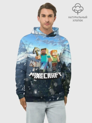 Худи мужской база хлопок / Minecraft / Майнкрафт