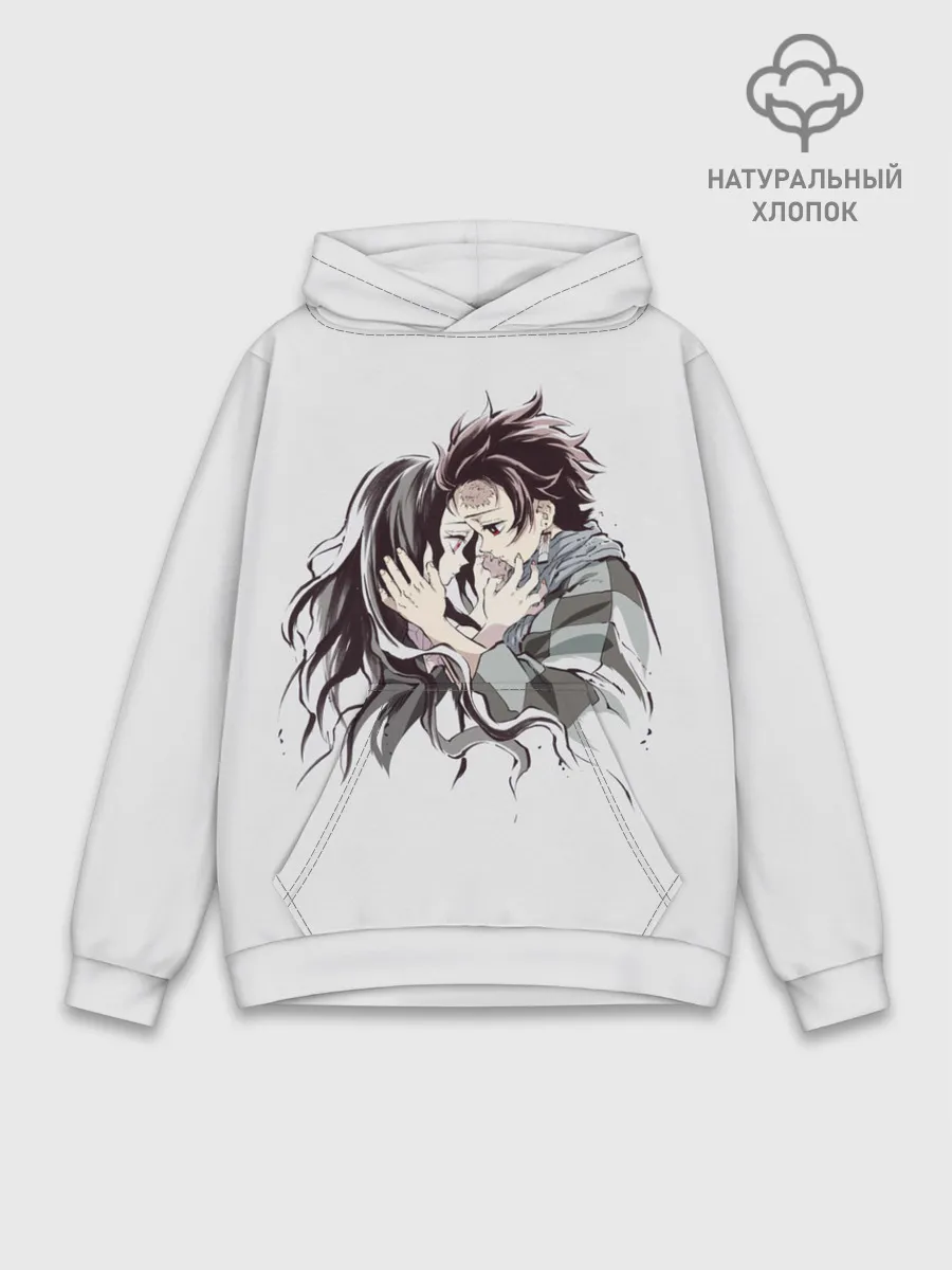 Худи мужской база хлопок / Kimetsu no Yaiba поцелуйчики