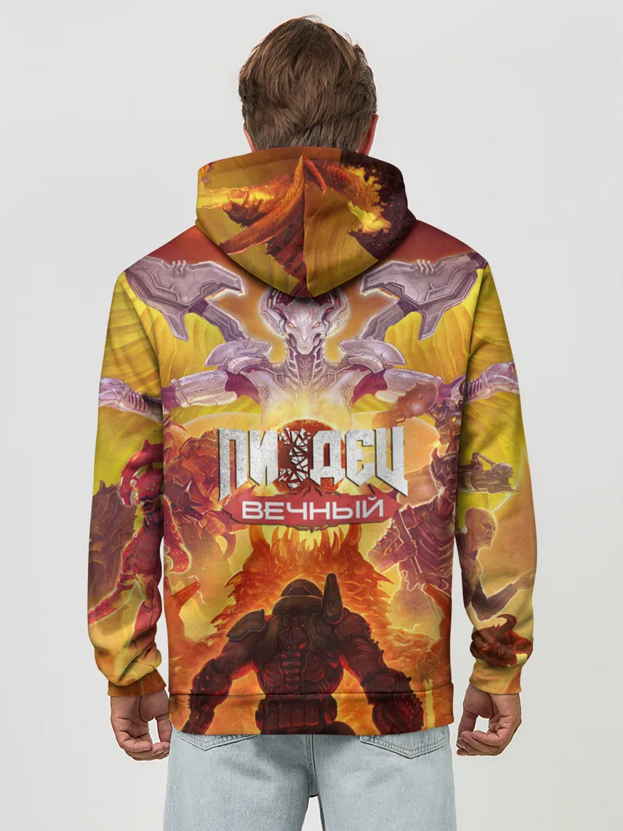 Худи мужской база хлопок / Пиз..ц : Вечный