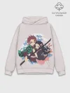 Худи мужской база хлопок / Tanjirou & Nezuko