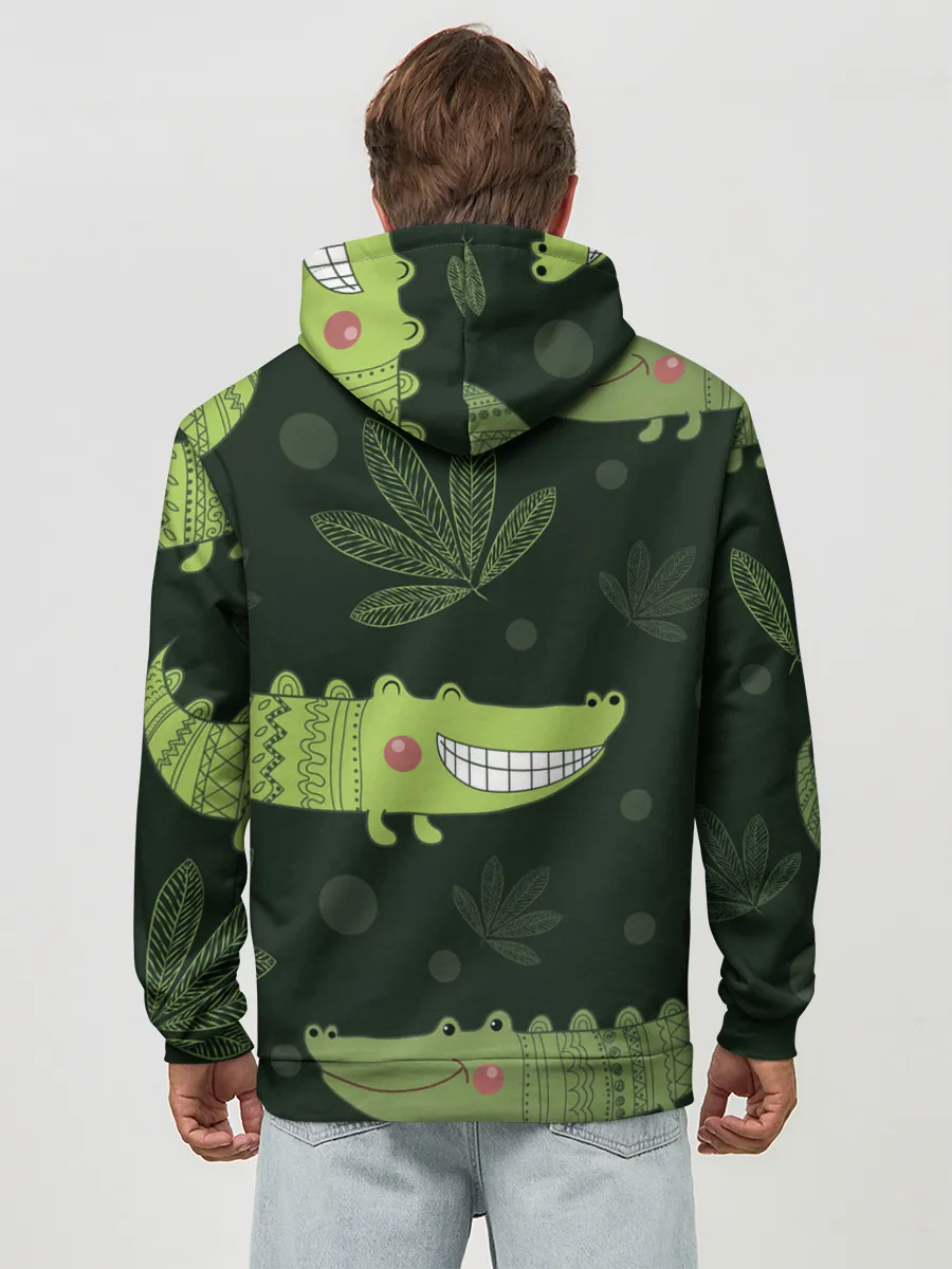 Худи мужской база хлопок / Милый крокодил