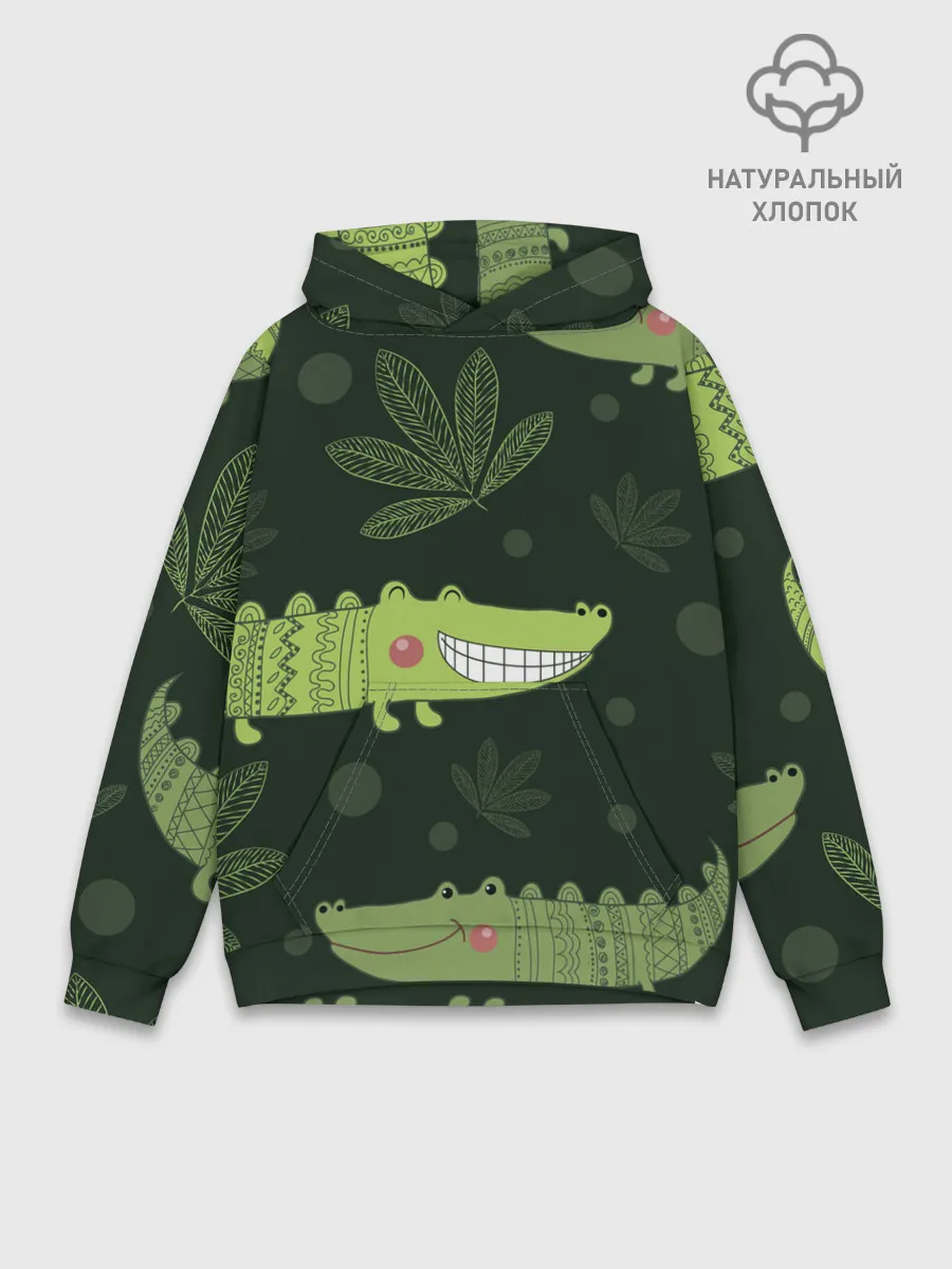 Худи мужской база хлопок / Милый крокодил