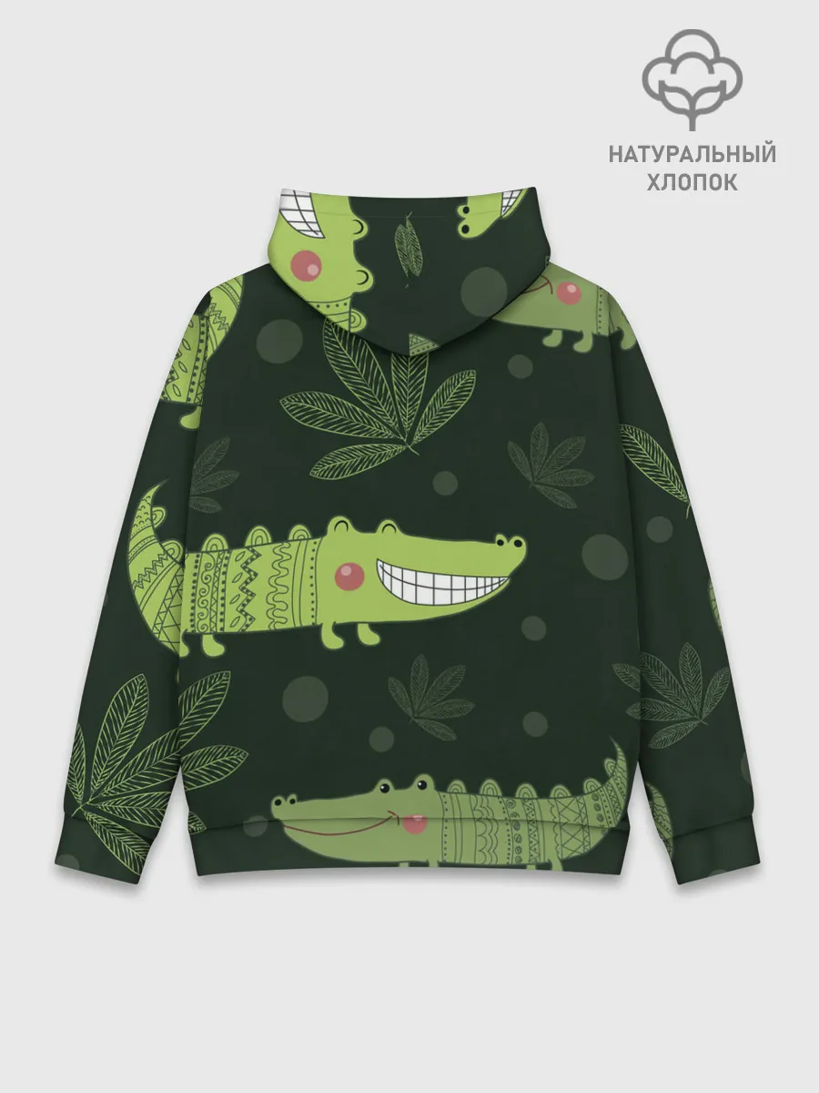 Худи мужской база хлопок / Милый крокодил