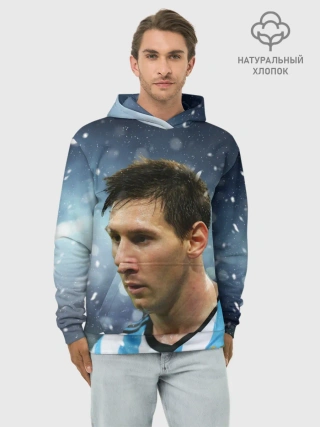 Худи мужской база хлопок / Лео Месси