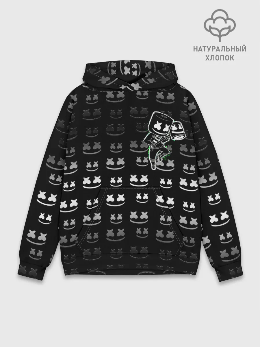Худи мужской база хлопок / FORTNITE X MARSHMELLO