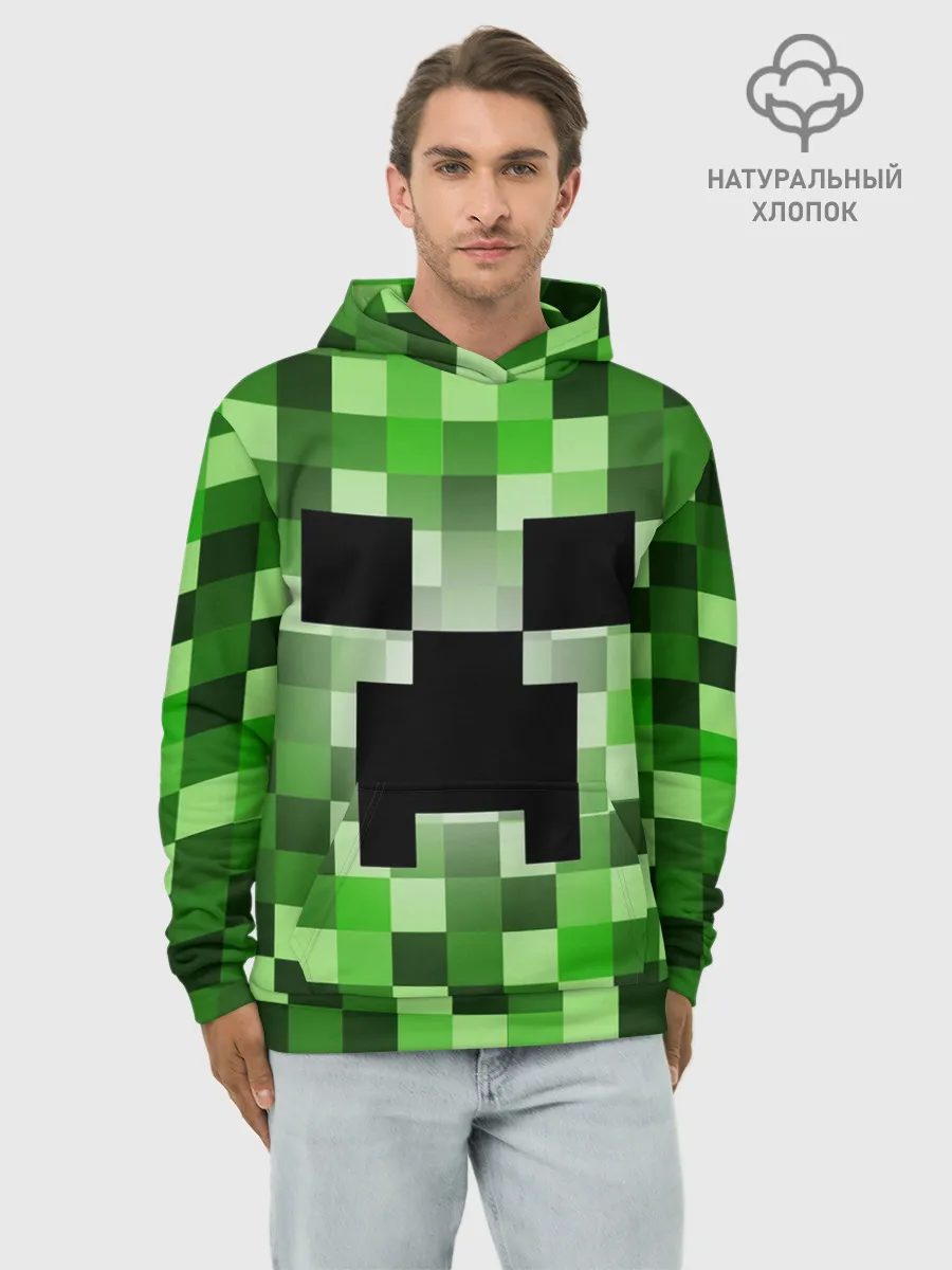 Худи мужской база хлопок / MINECRAFT