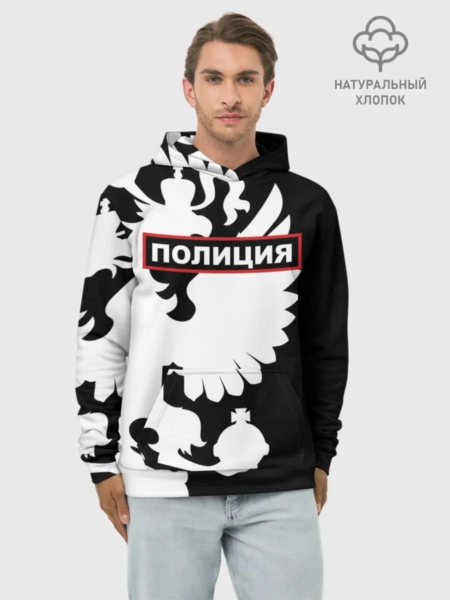 Худи мужской база хлопок / Полиция