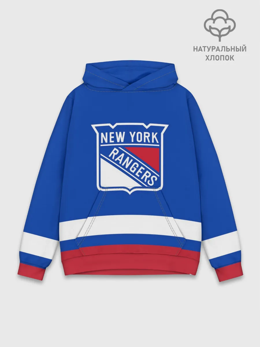 Худи мужской база хлопок / Нью-Йорк Рейнджерс НХЛ