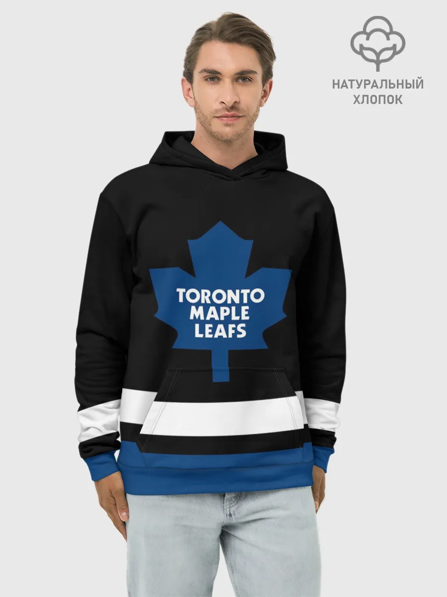 Худи мужской база хлопок / Торонто Мейпл Лифс
