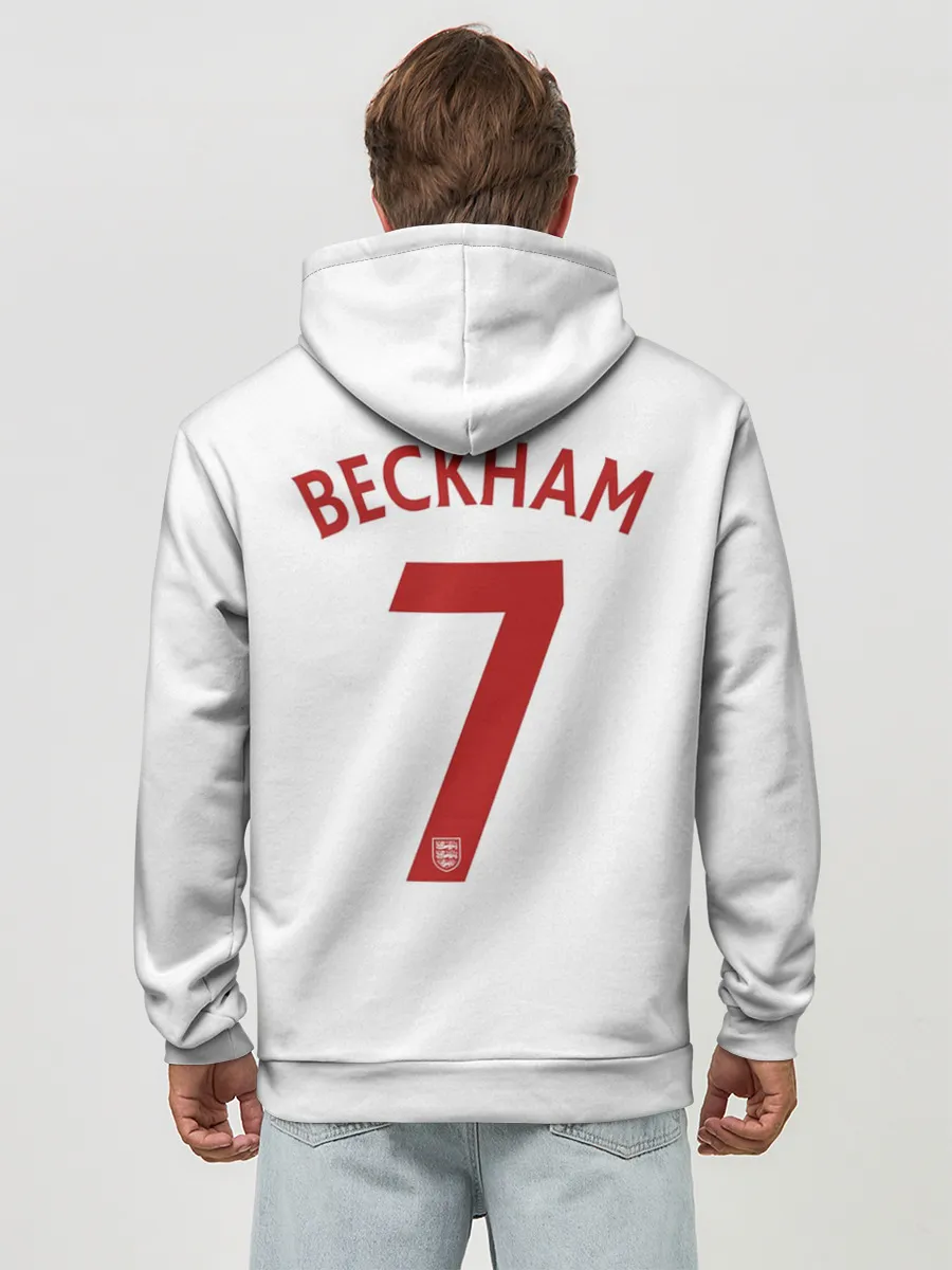 Худи мужской база хлопок / Дэвид Бекхэм Англия Ретро