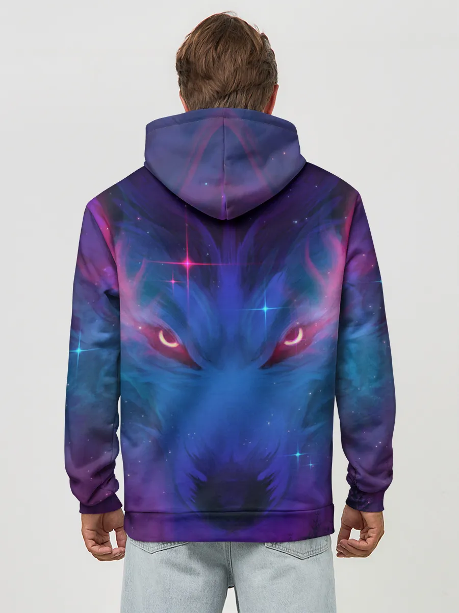 Худи мужской база хлопок / Звездный волк