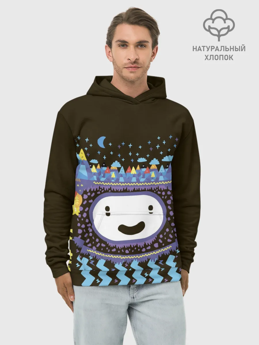 Худи мужской база хлопок / Время приключений Snow