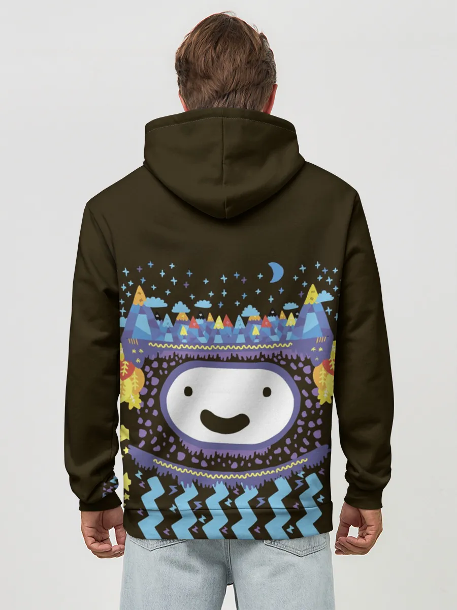 Худи мужской база хлопок / Время приключений Snow