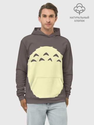 Худи мужской база хлопок / Животик Тоторо