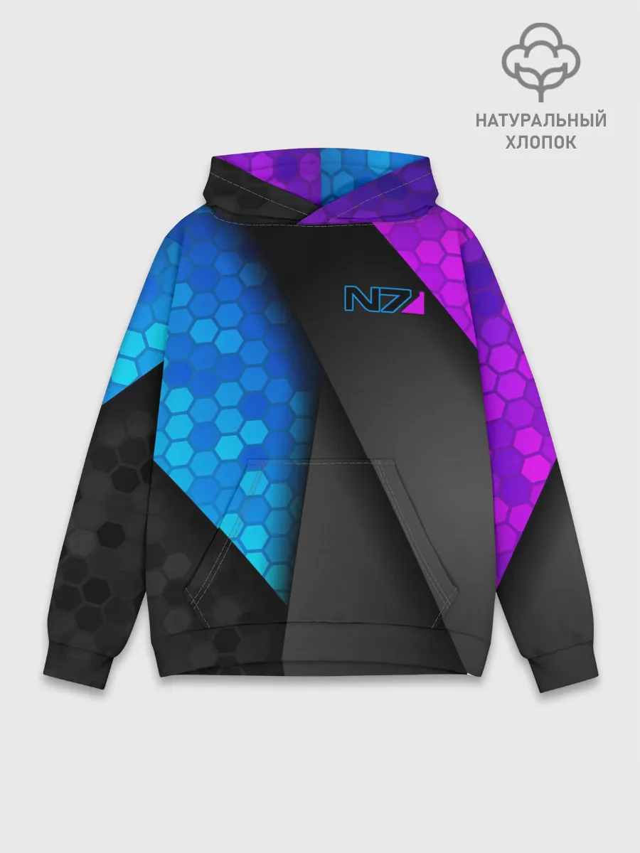 Худи мужской база хлопок / Mass Effect N7