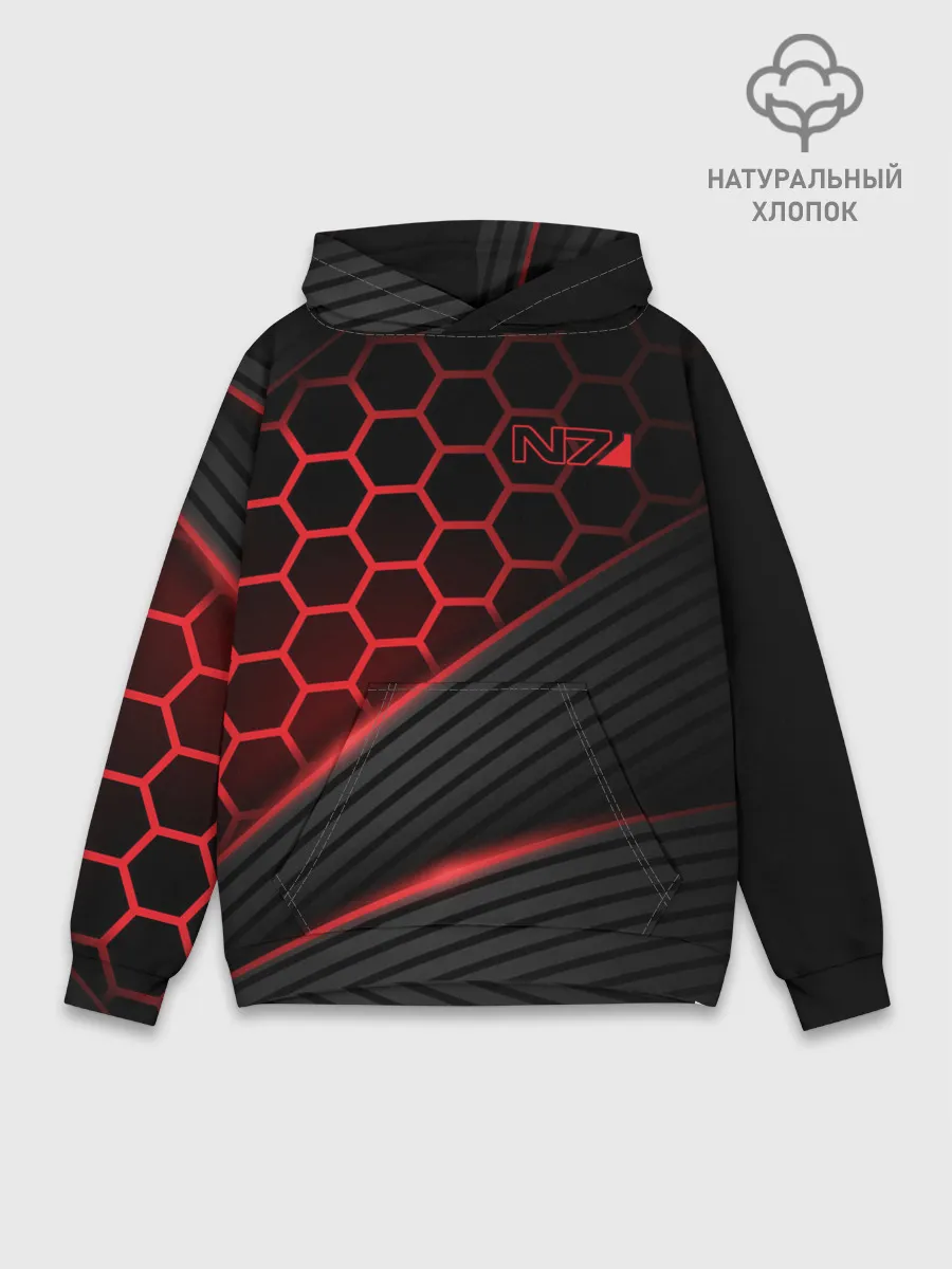 Худи мужской база хлопок / Mass Effect N7