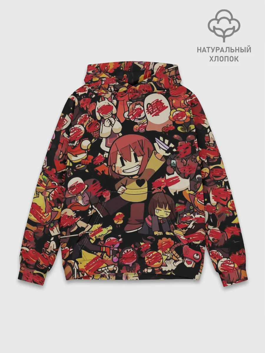 Худи мужской база хлопок / UNDERTALE CHARA