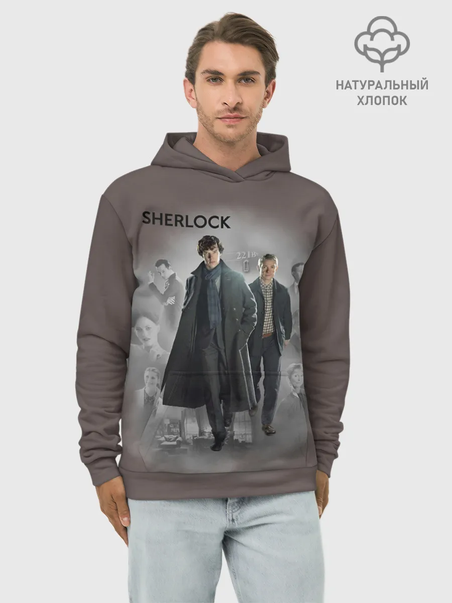 Худи мужской база хлопок / SHERLOCK | ШЕРЛОК